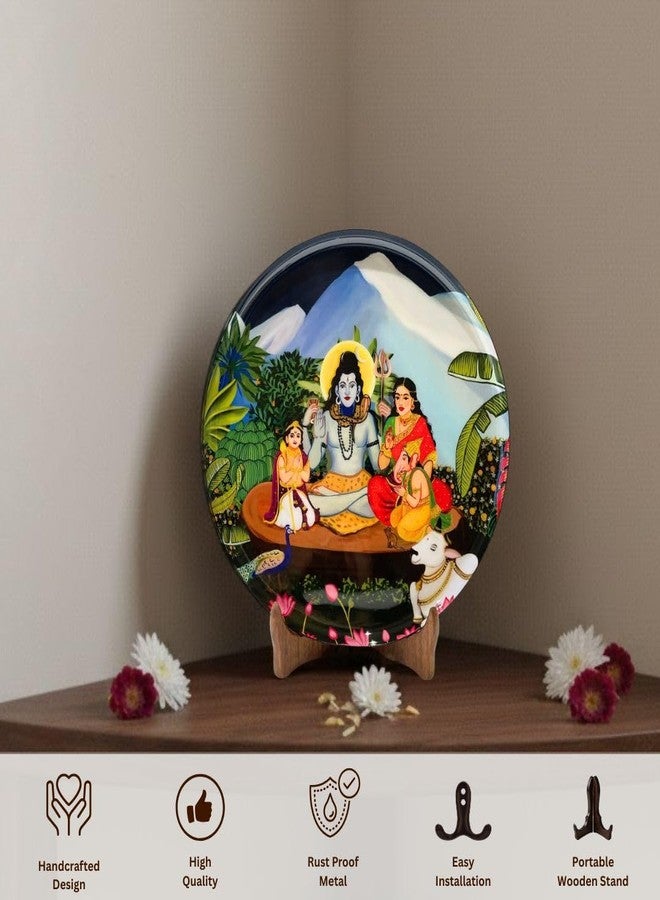 RITUALISTIC Metal Shiv Parivar for Wall & Table Decor | Divine Table top Shiv Parivar Frame | Spiritual Home & Office Decoration | Metal Frame for Mandir, Living Room & Gift Purpose | 10inch - Image 3